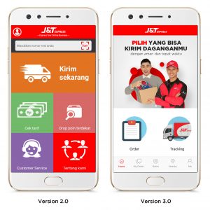 Perbandingan Aplikasi J&T Express Versi 2.0 dan 3.0