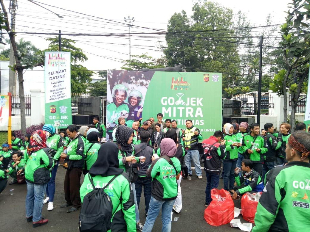 GOJEK Dukung Polrestabes Kota Bandung Jaga Kondusifitas 